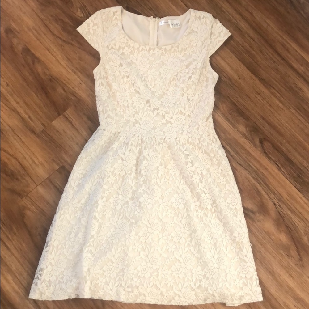 Beautiful lace cream dress